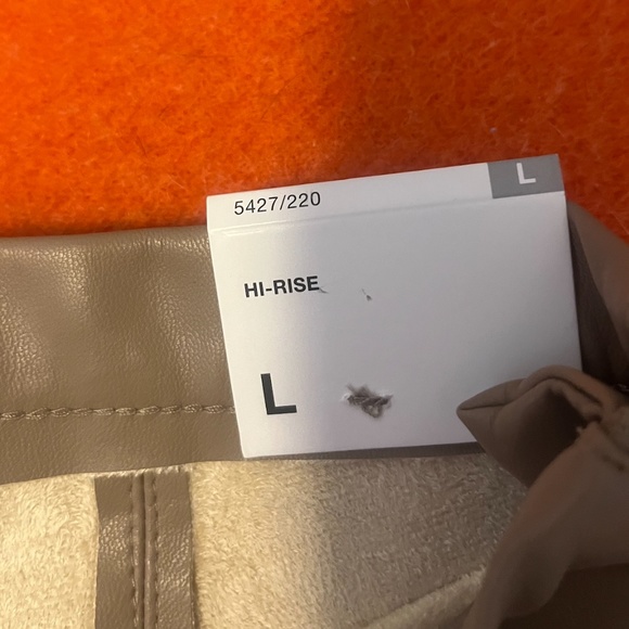 Zara taupe gray faux leather high waist leggings NWT - Picture 5 of 8